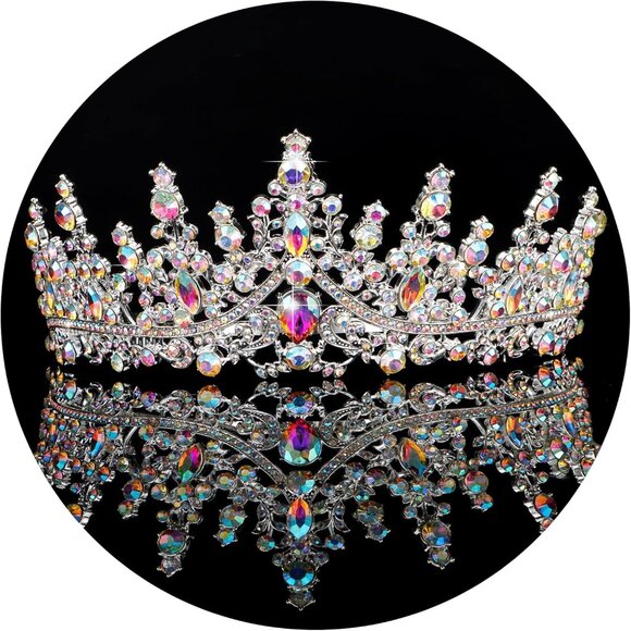 Queen Crown for Women Crystal Princess Tiaras Rhinestone Wedding Tiara for Bride - Picture 1 of 7